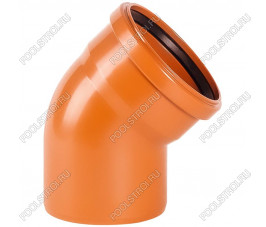 Отвод 45° НПВХ Aquaviva, d110 мм