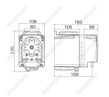 Насос дозир. перистальтический BH3-V PER 100-1 90/260V SANTOPRENE