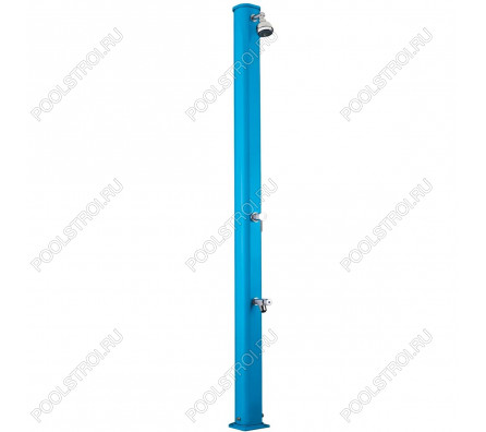 Душ солнечный AquaVaiva Jolly S 22л Light Blue, Алюминиевый с мойкой для ног