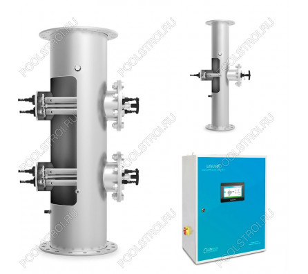 Ультрафиолетовая установка LIfetech TOP 315м3, DN300, 2*3kw, 18000h, Ручная очистка