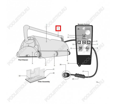 Ручка пылесоса Aquabot Magnum A10611-SP