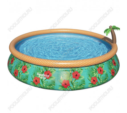Надувной круглый бассейн Bestway 57416 Paradise Palms (457x84 см) с картриджным фильтром