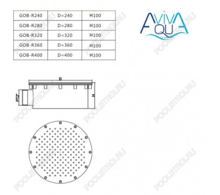 Гейзер Aquaviva GOB-R280 (D280 мм)