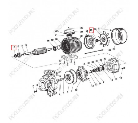 Уплотнительное кольцо для насосов Saer IR4P80-315C Cast Iron (54710230)
