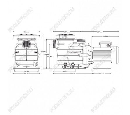 Насос для бассейна Hayward PL 81006E2 с префильтром (15м³/ч*8м, 1кВт 220В)